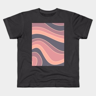 Pink Rainbow Waves Kids T-Shirt